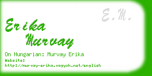 erika murvay business card